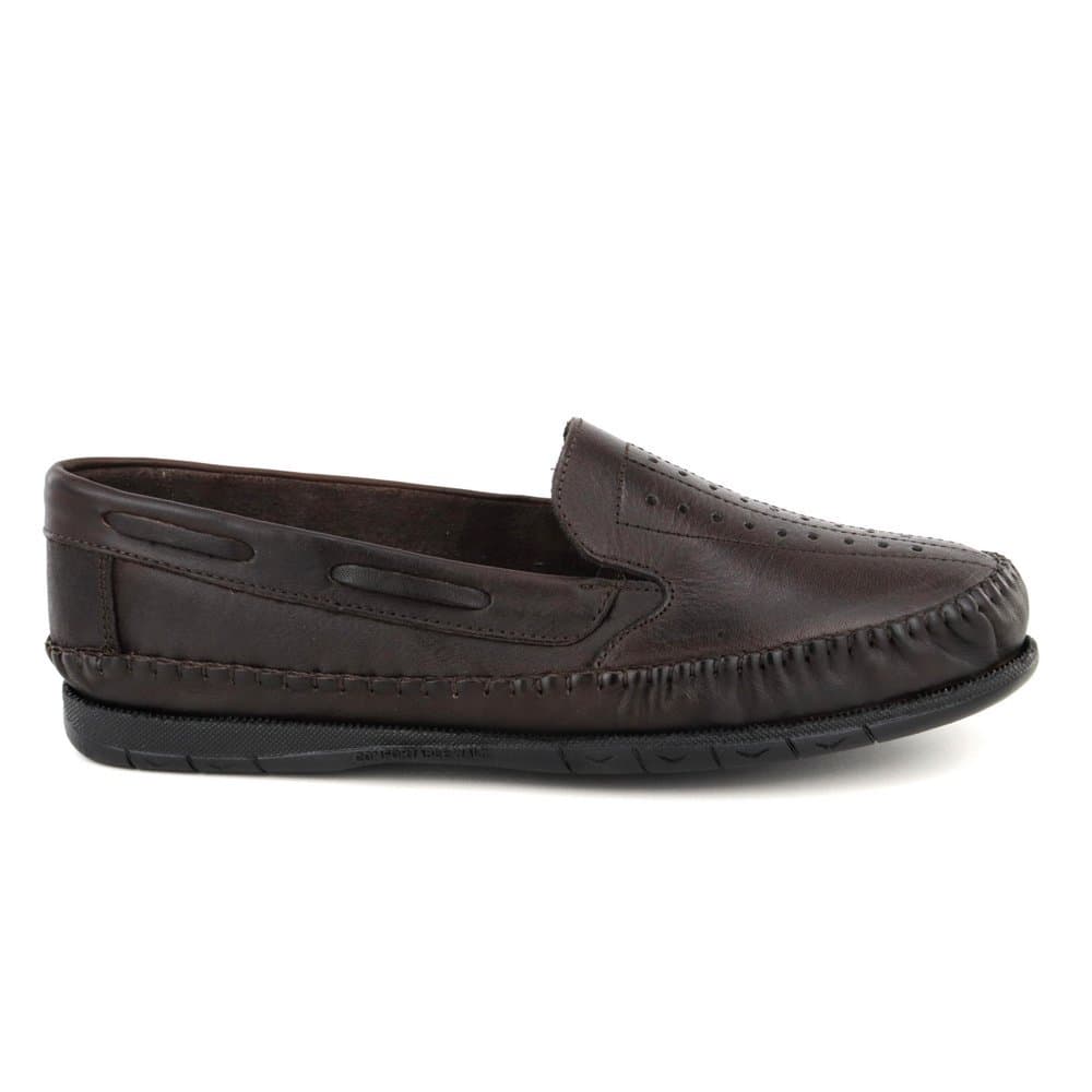 mocassim masculino ideal para senhores sapatilha senhoril couro ortopedico