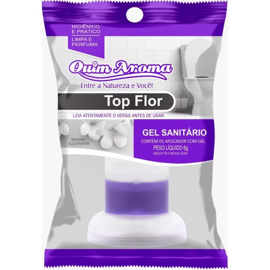 Kit Com 10 Gel Sanitario Com Aplicador Quim Aroma
