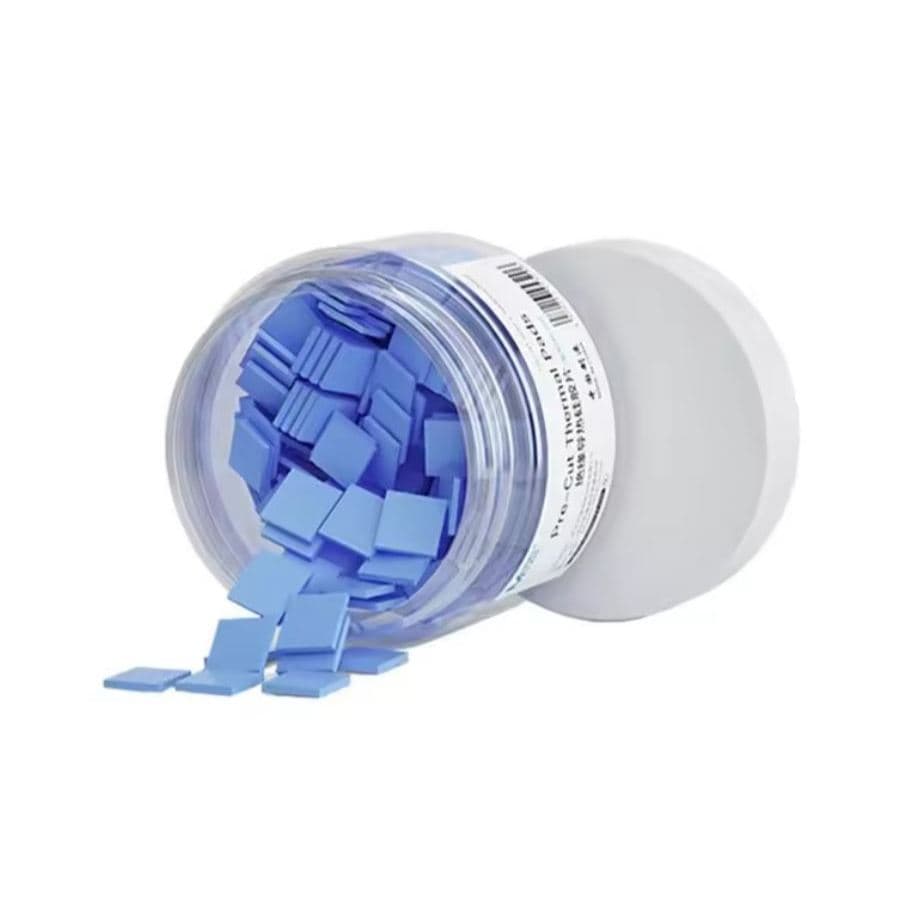Thermal Pad Almofada Térmica MaAnt 12x12mm Com 100 Unid Azul (Espessuras de 1,5mm ou 2,0mm)