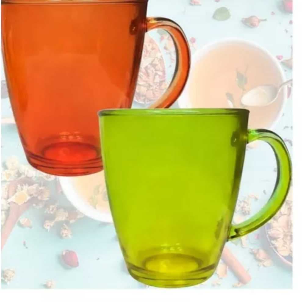Xicara de vidro, jogo xicaras caneca, kit com 2 canecas de vidro