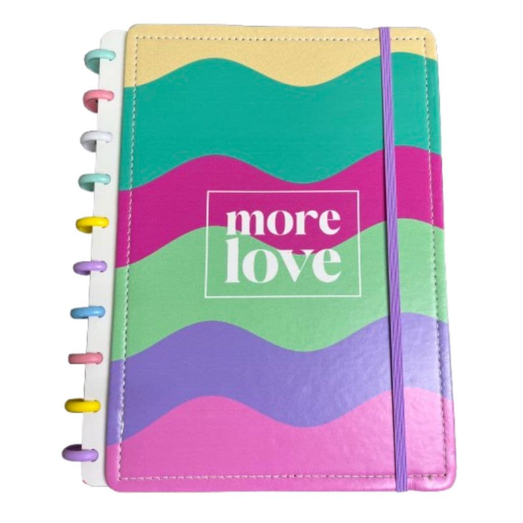 Caderno Inteligente A5 87 Folhas | Reutilizável, Sistema de Discos | 26x20cm Perfeito para Escola, Estudos