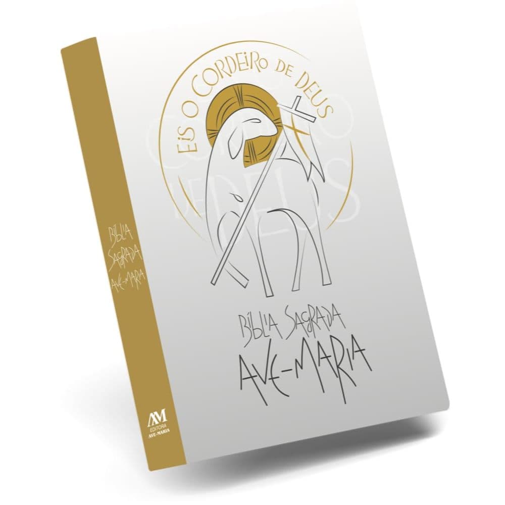 Livro Bíblia Sagrada Católica Ave Maria - Eis o Cordeiro de Deus Branca Ação Social Claretiana