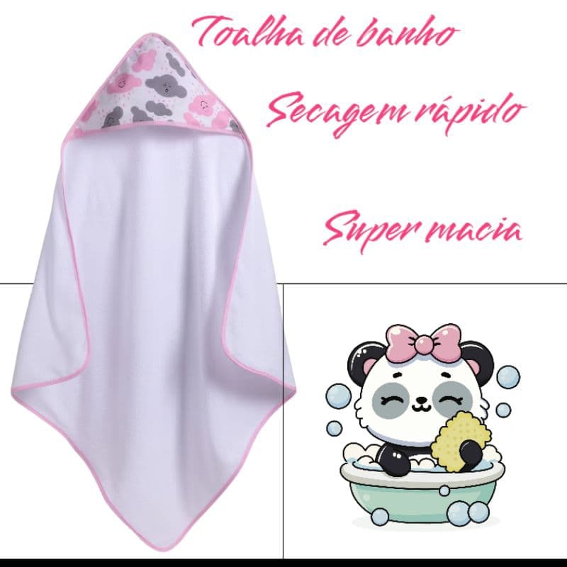 Toalha de banho felpuda para seu Bebe estampas Nuvem e Céus mamãe bebê