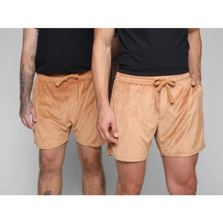 Short Bermuda masculina Sport Vintage moletom com bolso