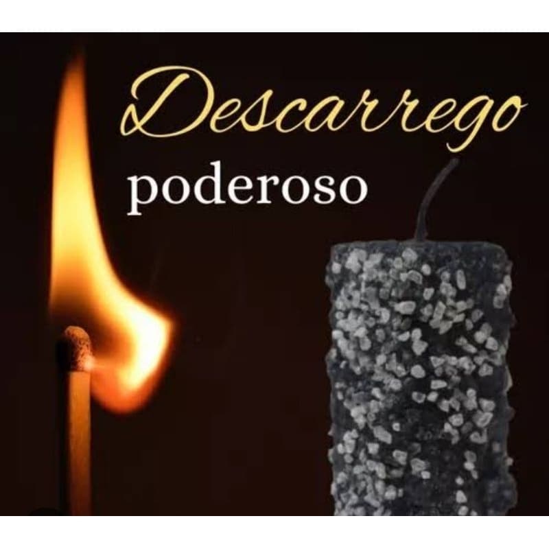 Vela preta 7 dias, 3 dias e palito. Proteção e descarrego 400g