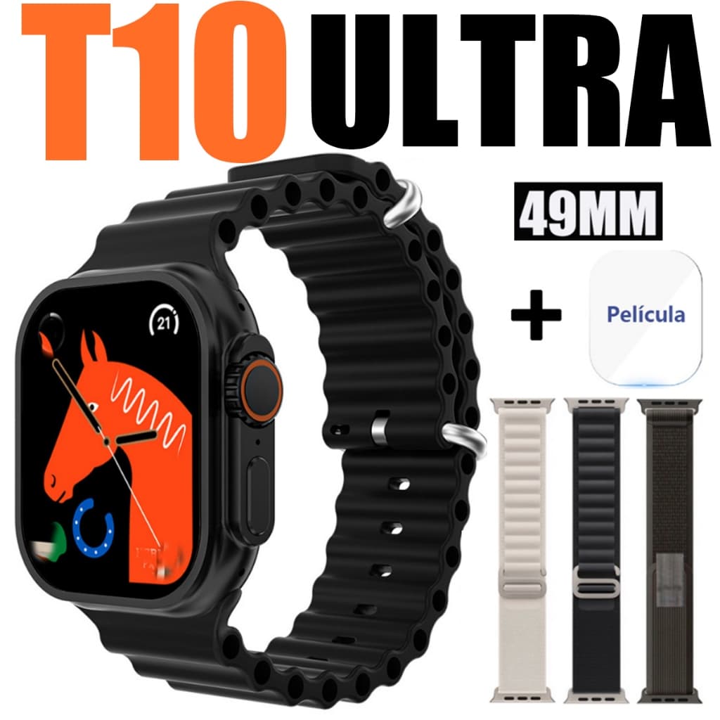 Nova Relógio inteligente T10 T900 Ultra NFC Série 9 2,09 Polegadas HD 49mm Bluetooth com Calculadora