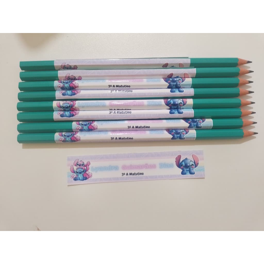 Lápis personalizado, ideal para escola, aniversário entre outros
