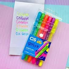 Caneta gel Gelyx Neon - Com 6 cores - Cis
