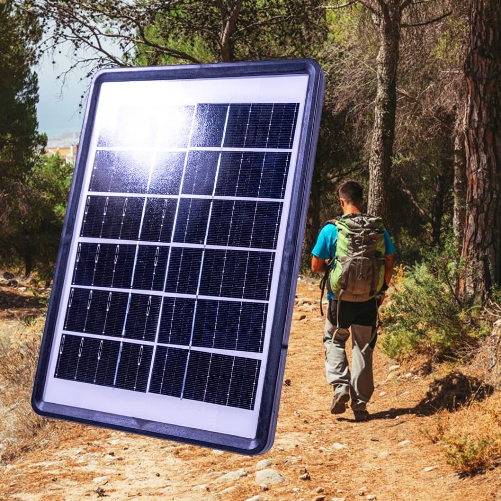 Painel Solar Carregador Placa Portátil para Celular Tablet Notebook USB