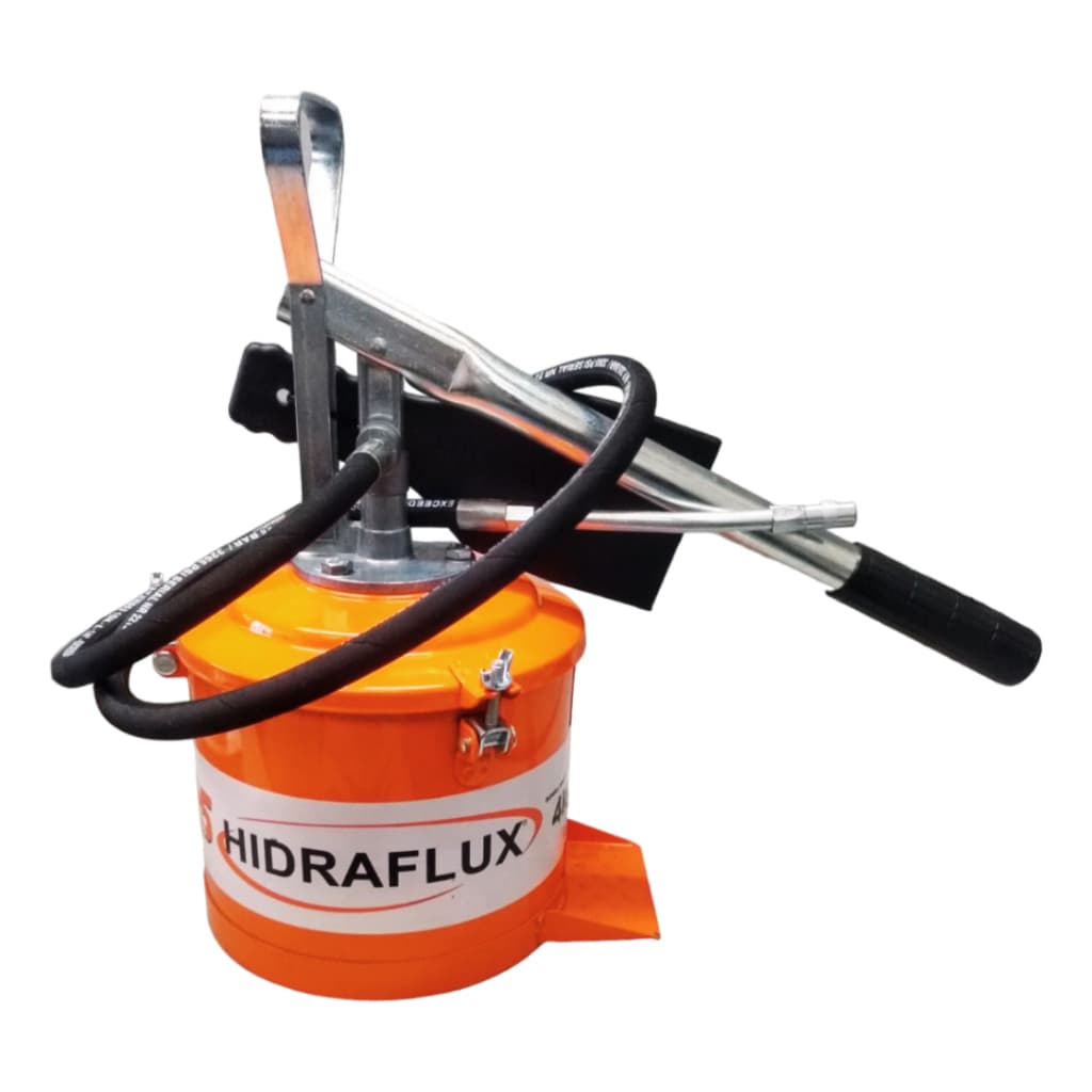 Bomba Manual Graxa Com Balde 4 Kg Profissional Hidraflux