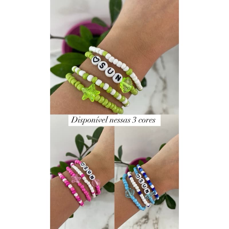 Kir Pulseiras de Miçangas Praia Verão Estrela Concha