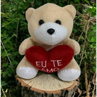 Kit 10 Ursinho de pelúcia com coração bordado "Eu te amo"20 cm - Dia dos namorados, Dia das mães