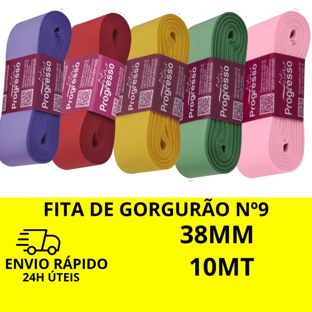 Fita de Gorgurão Progreso Nº 9 38mm  10-Metros
