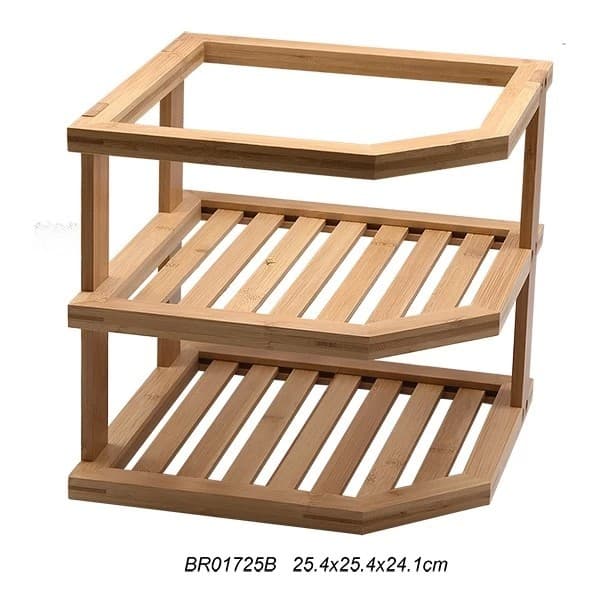 Organizador De Canto De Bambu 2 Andares - OU