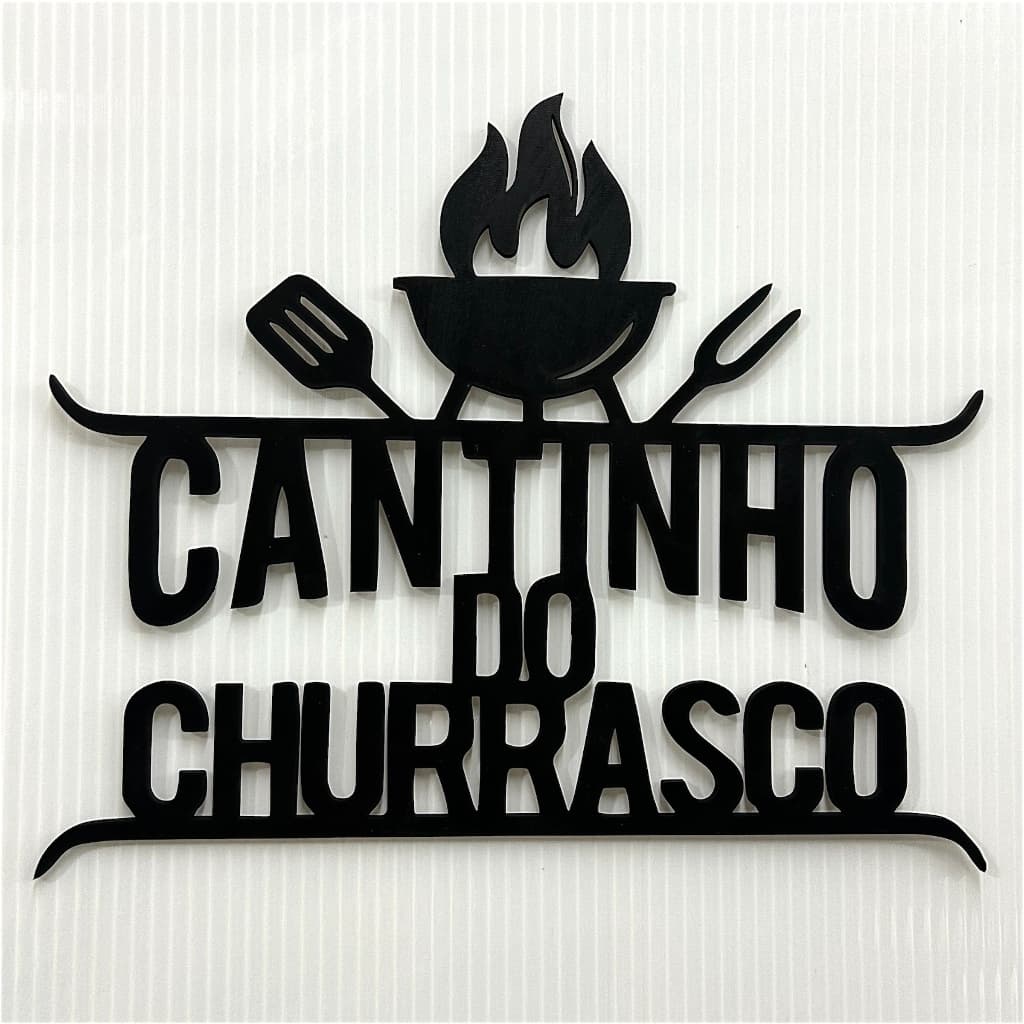 Cantinho do Churrasco 4 Peças 30cm Mdf 3mm C/Dupla Face