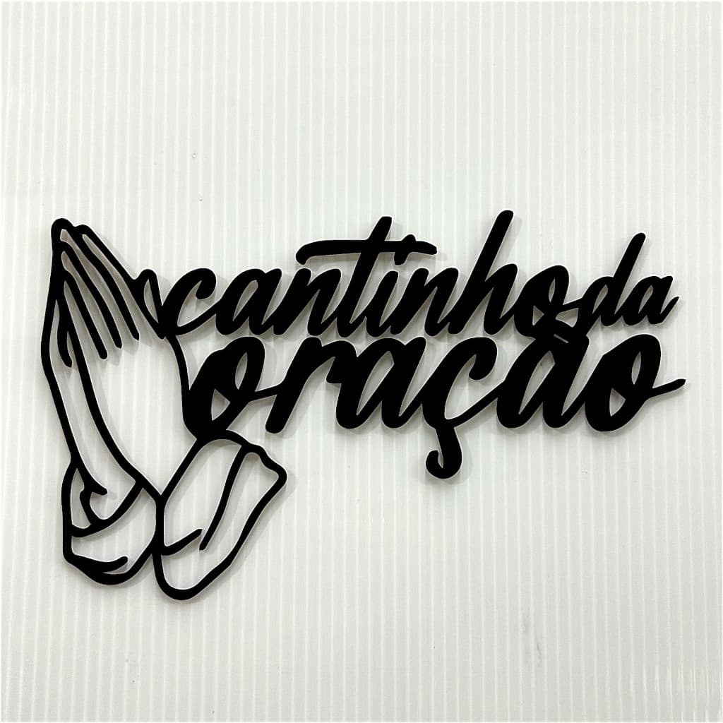 Cantinho da Oração Decoração Para Parede MDF Preto