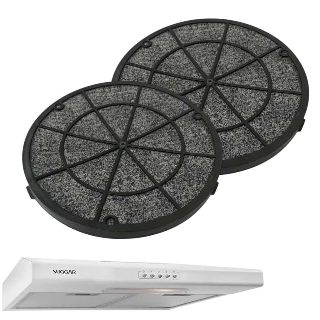 2 Filtros Carvão Ativado Coifa Suggar Slim 16,5 Cm Original