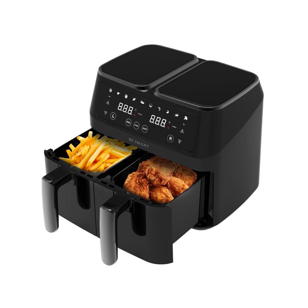 Fritadeira Elétrica Digital BE.SMART Preto 8,0L Duas Gavetas -110V