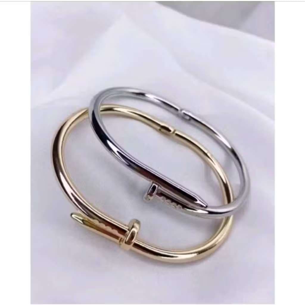 Pulseira Bracelete Prego Dourado
