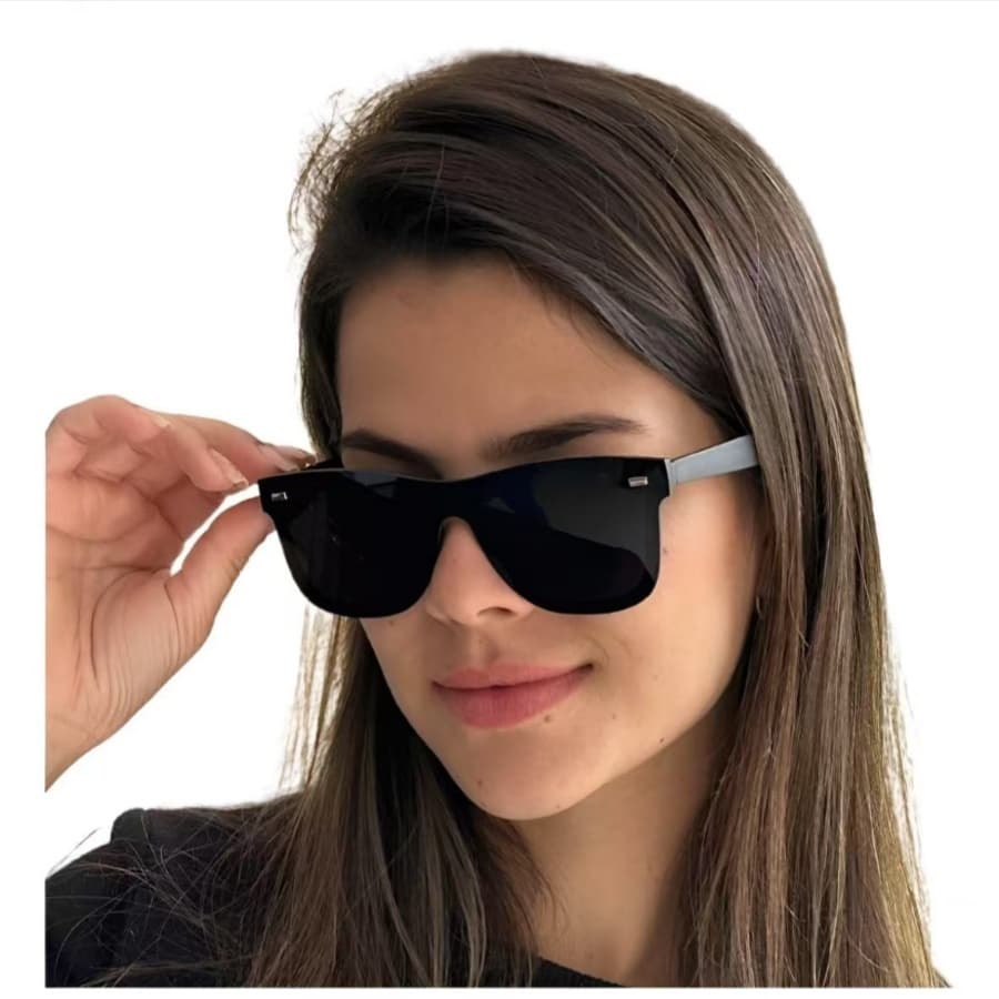 Óculos de Sol Masculino Feminino Preto Verão Praia Escuro Com Proteção UV 400 Oferta