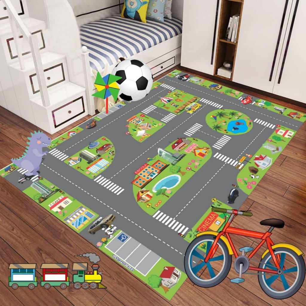TAPETE GAMER Tema PISTA - PROTETOR DE PISO  - 90x65 antiderrapante