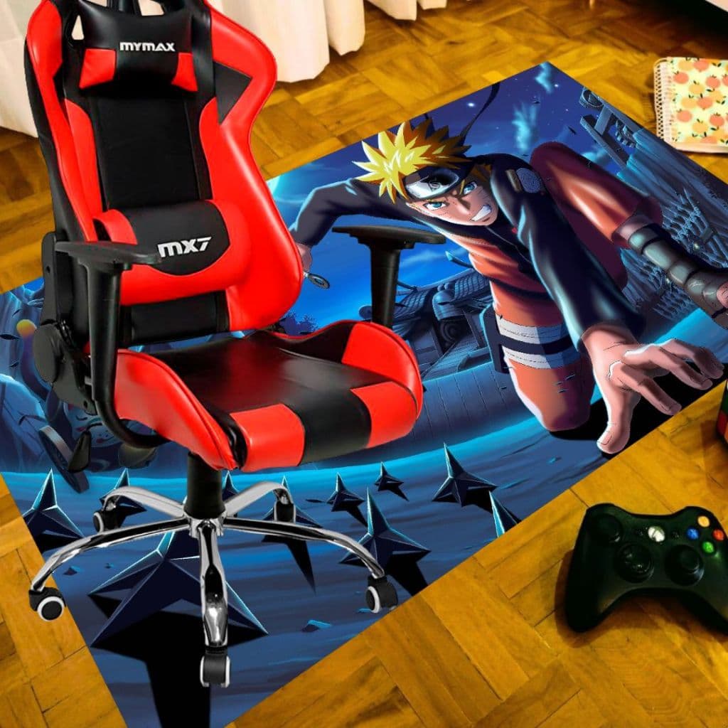 TAPETE GAMER PROTETOR DE PISO  - 90x65 antiderrapante - Tema NARUT0