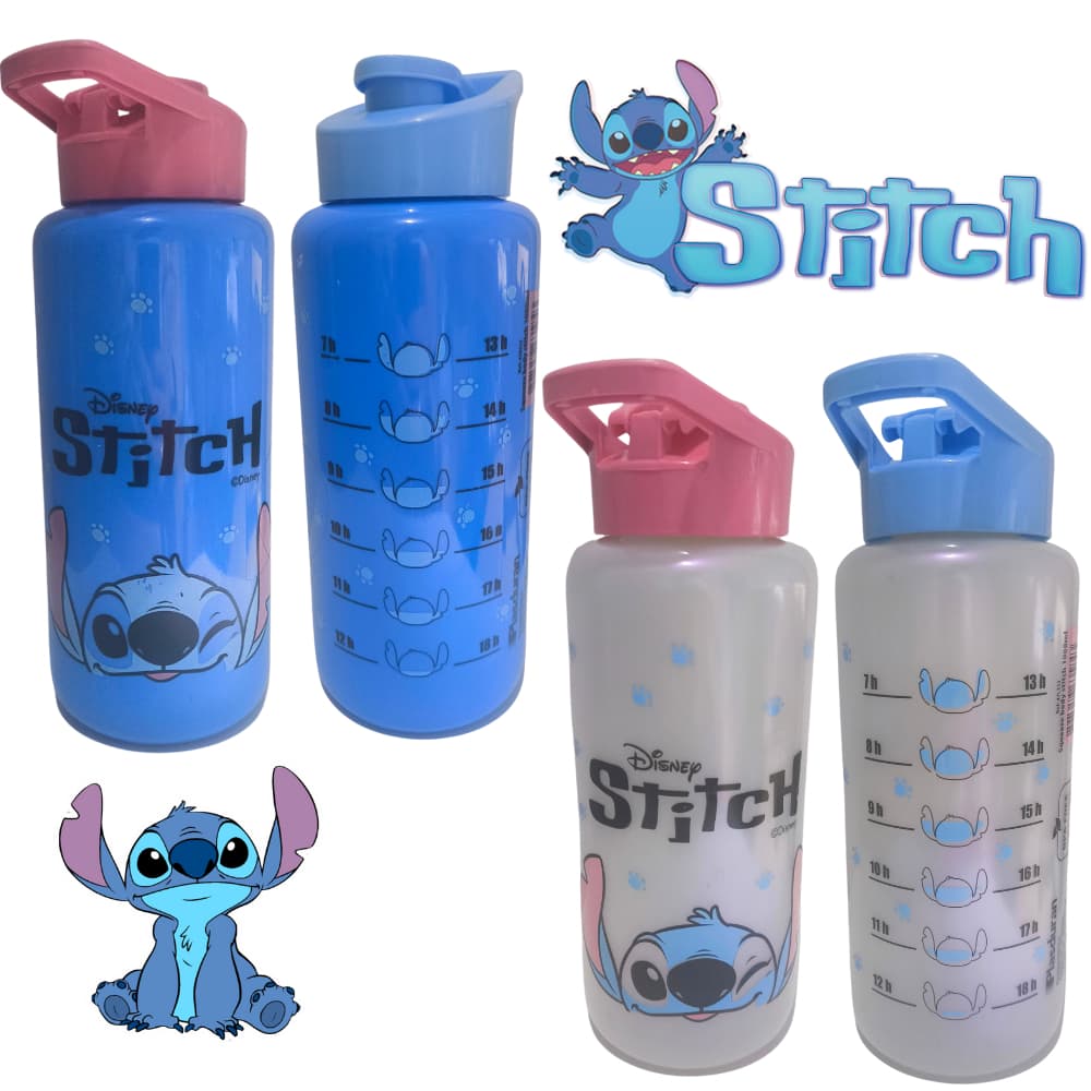 Garrafa Squeeze Stitch tampa abre fácil e alça 1L