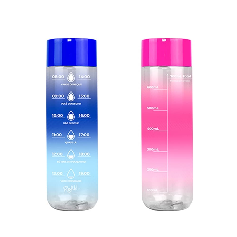 Garrafa Bpa Free Água 700ml bicolor (rt) Plasduran 22374