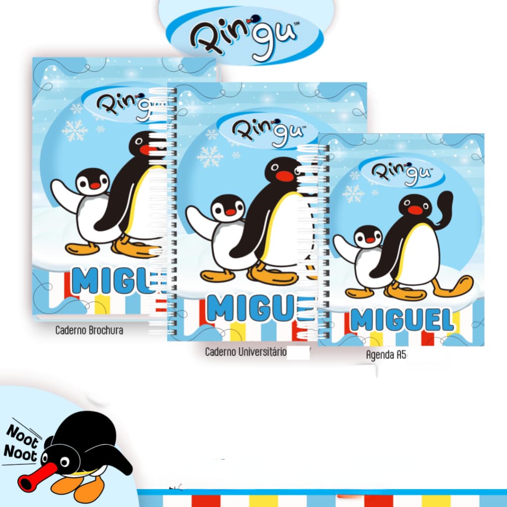 PINGU - Cadernos com Capa Personalizada