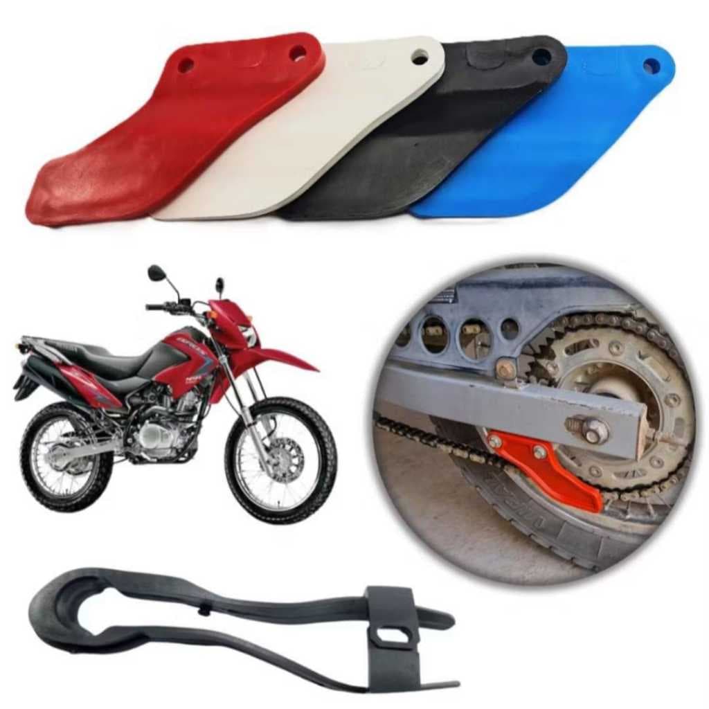 Kit Protetor de Corrente + Guia Corrente Transmissão NXR Bros 125 150 160 / XRE 190
