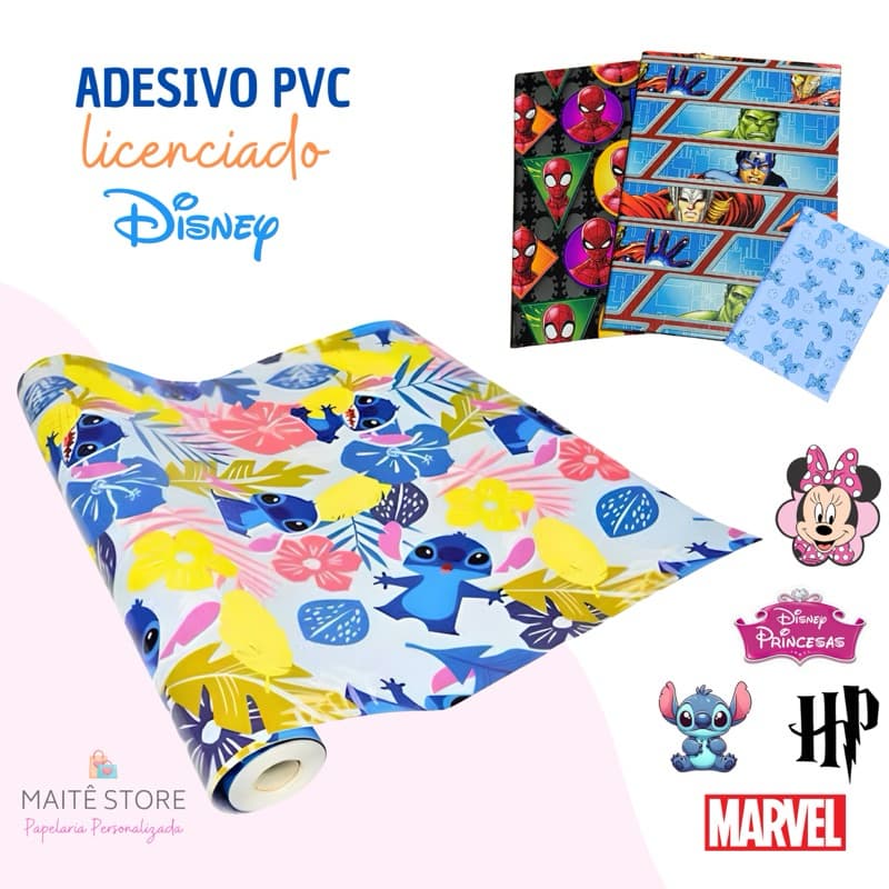 Plástico Adesivo Autocolante Contact de Personagens Infantil - Diversas Estampas