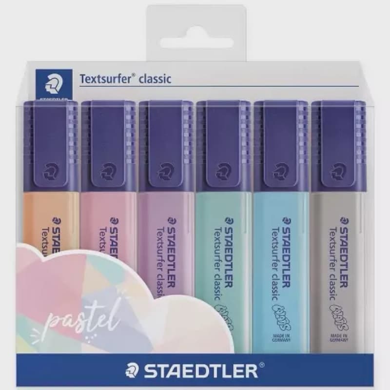 Marca texto Staedtler Textsurfer Classic - 6 Cores Pastel