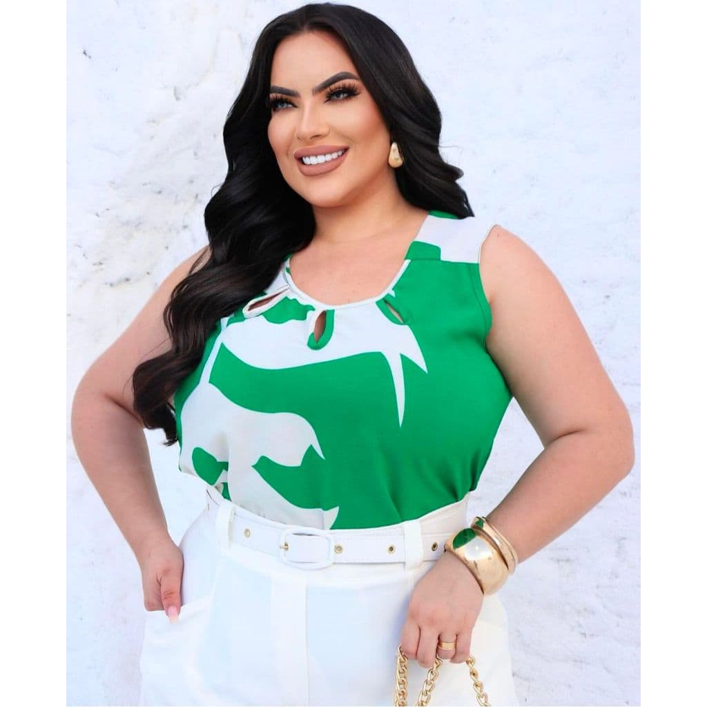 Blusinha plus size feminina Regata