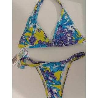 Biquíni Feminino Marquinha de Fita Sem Bojo Frente Única Verão