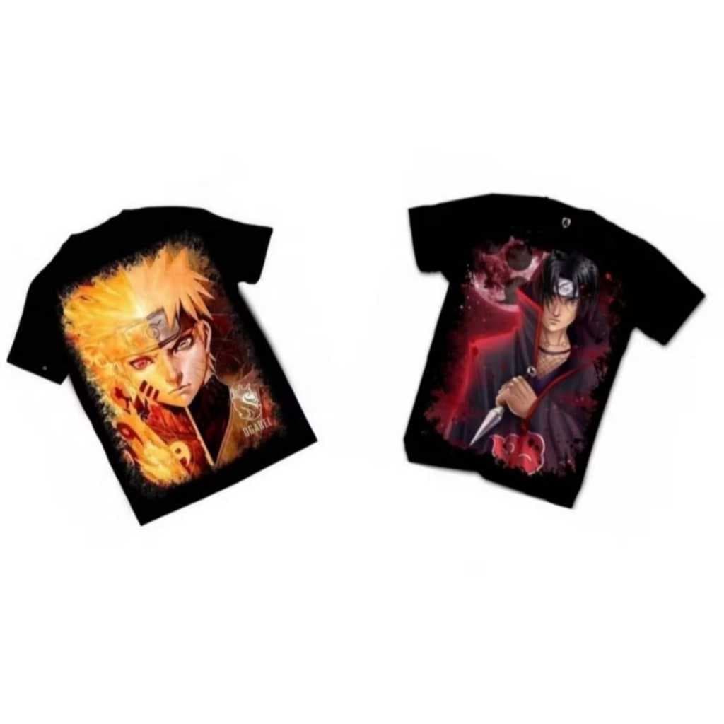 Kit 2 Camiseta Infantil Desenho Naruto Itachi Tecido Algodão