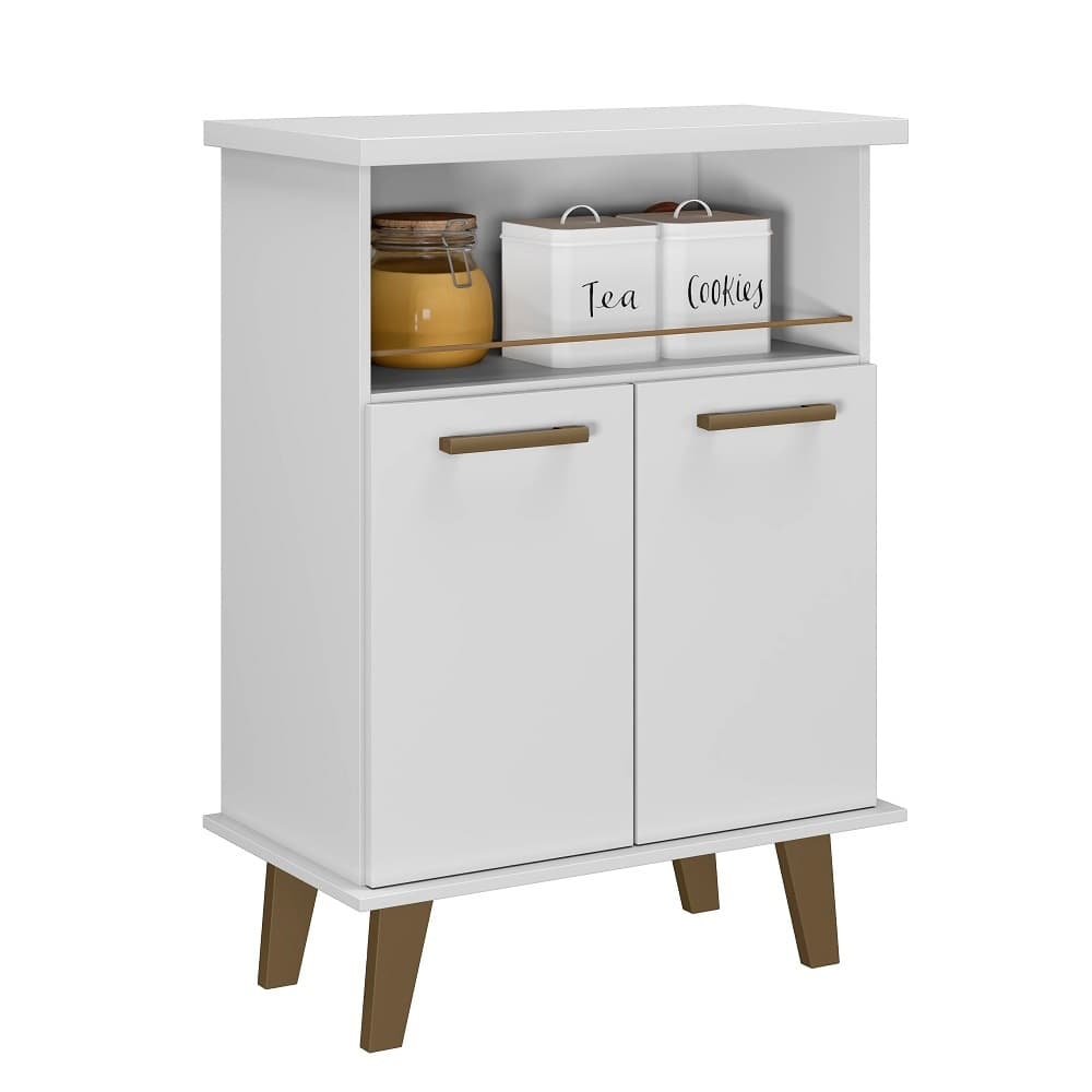 Balcão Gabinete Armário 2 Portas Com Nincho e Suporte Microondas Arte Móveis