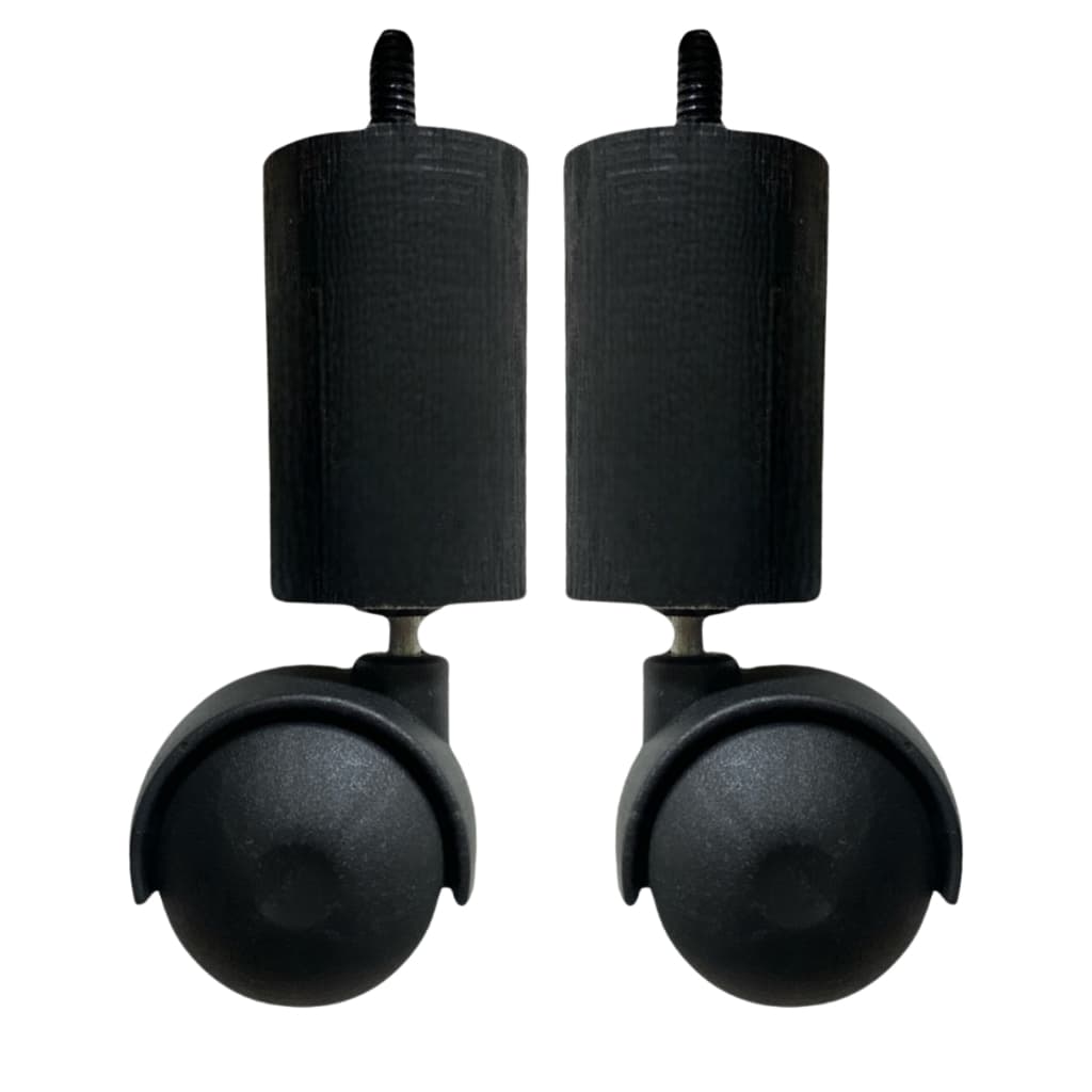 Pé Para Cama Box Com 2 Unidades De Rodinhas de 12 cm