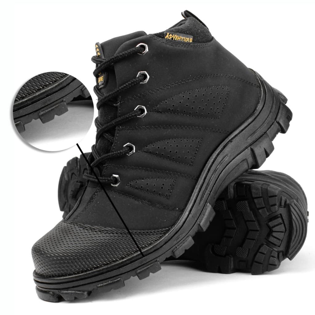 Bota Coturno Adventure Masculino Impermeavel Bico Resistente Super Macio Confortavel Para Trabalho