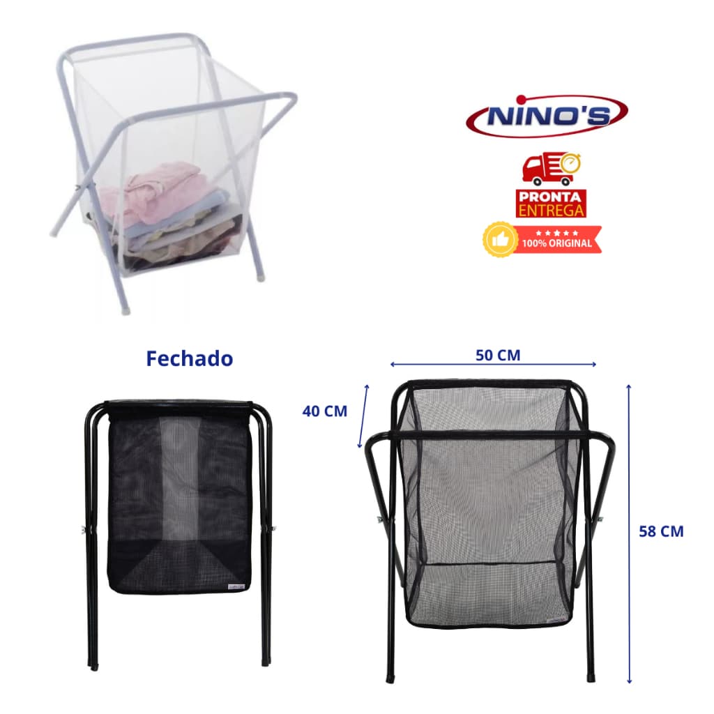 Cesto Grande Para Roupas E Brinquedos Organizador Ninos 60l