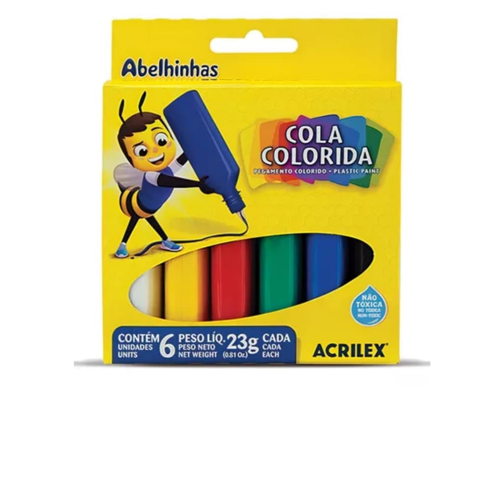 Cola Colorida com 6 Cores 23gr - Acrilex