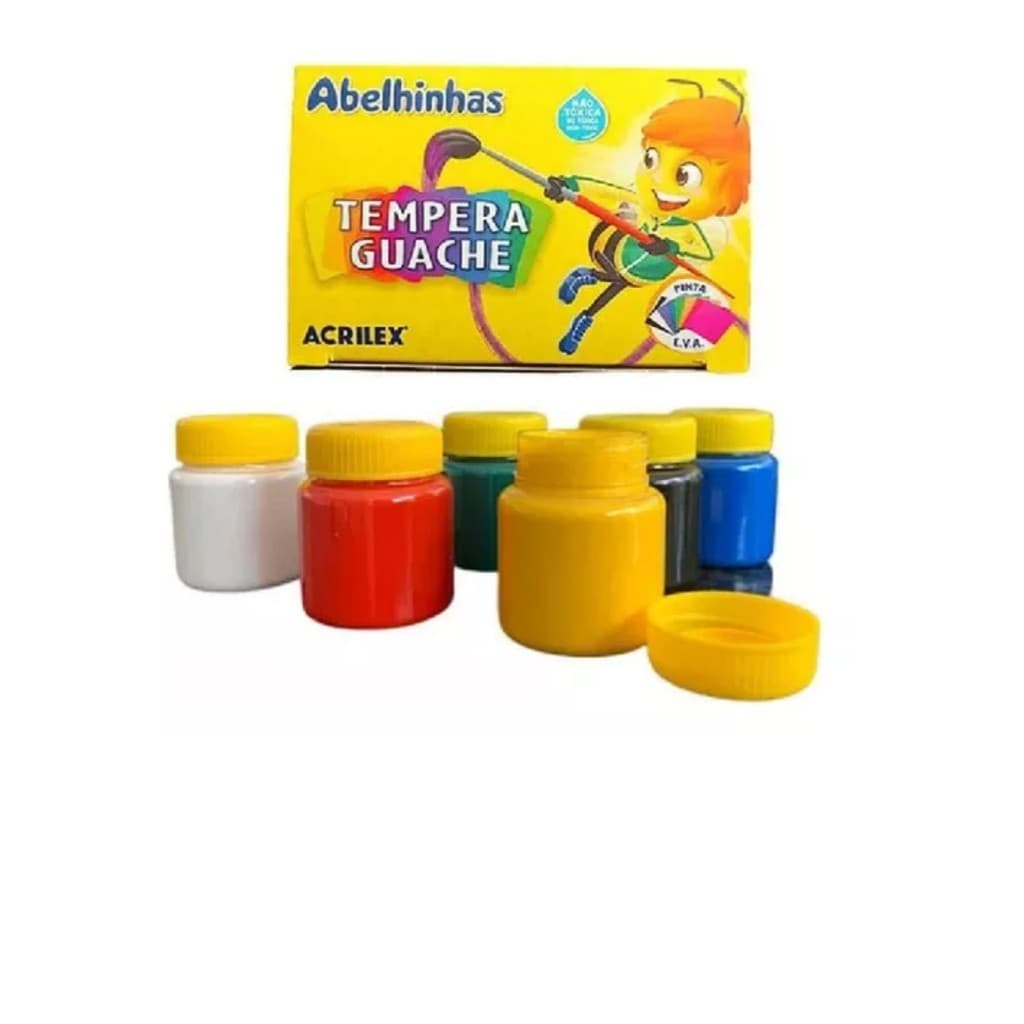 Tinta Guache 15ml Acrilex 6 Cores