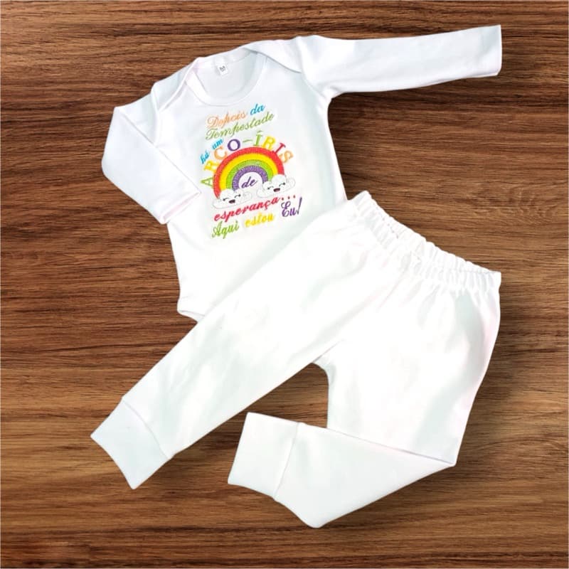 body personalizado bebe arco iris