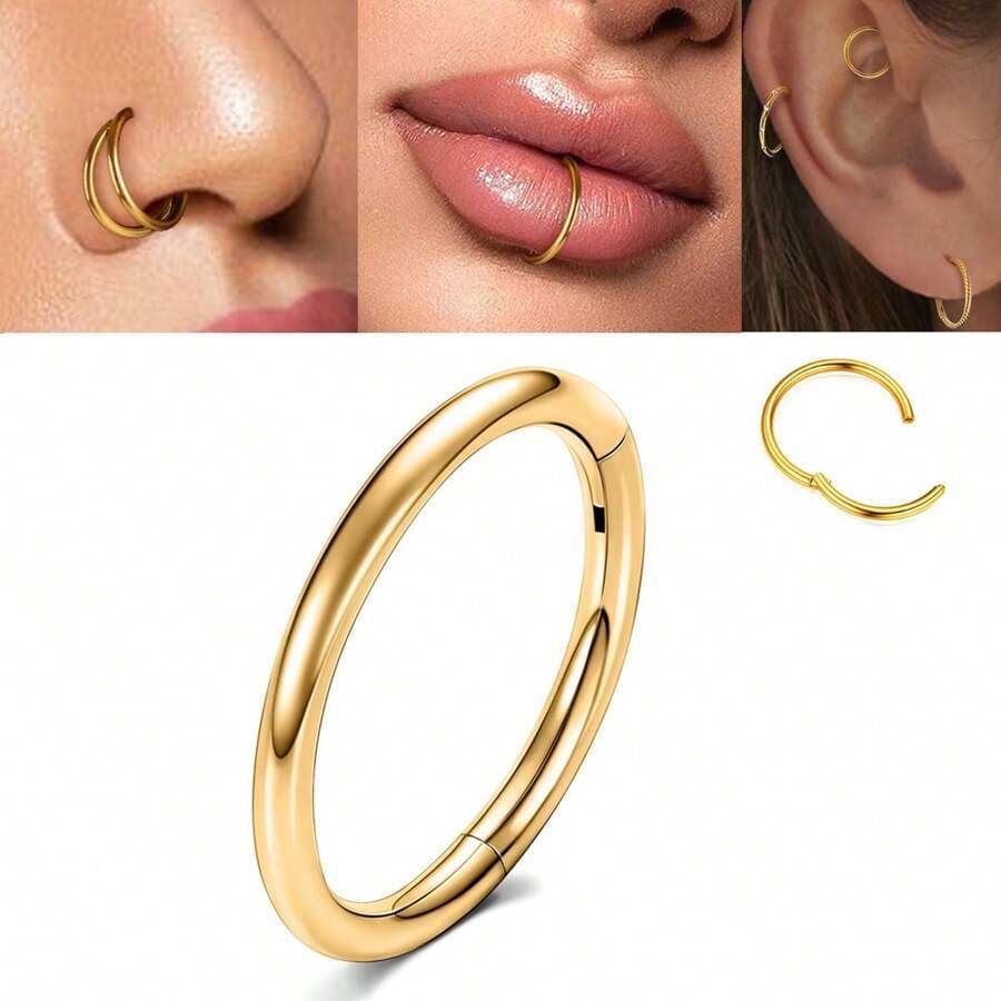 Piercing Argola Segmento Articulado Aço cirúrgico | Helix, Septril, Rook, Conch, Nariz e Outros