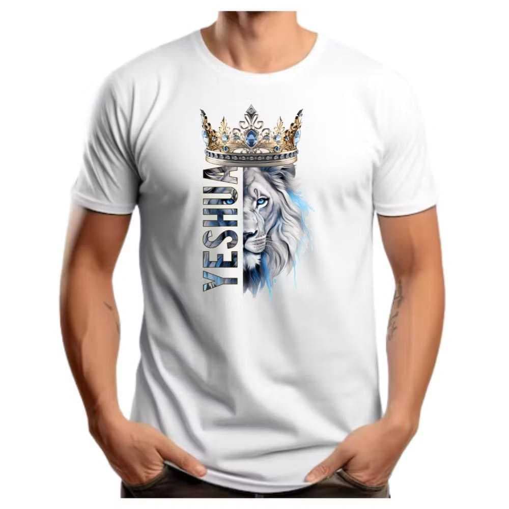 Camiseta Gospel Leão De Judá Yeshua 100% Algodão Unissex