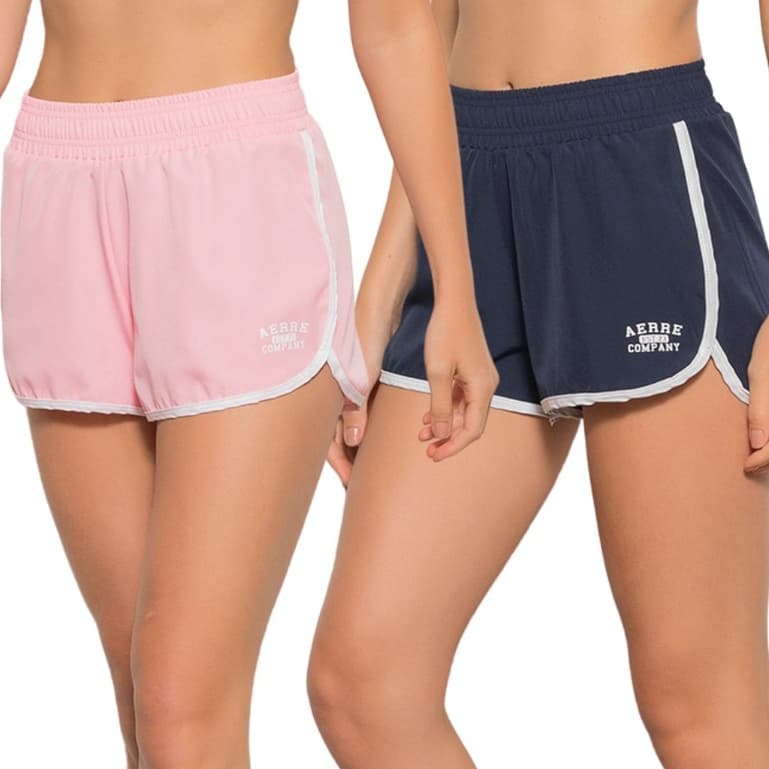 Kit 2 Shorts Feminino Soltinho Moda Fit Ioga Exercícios Respirável Confortável