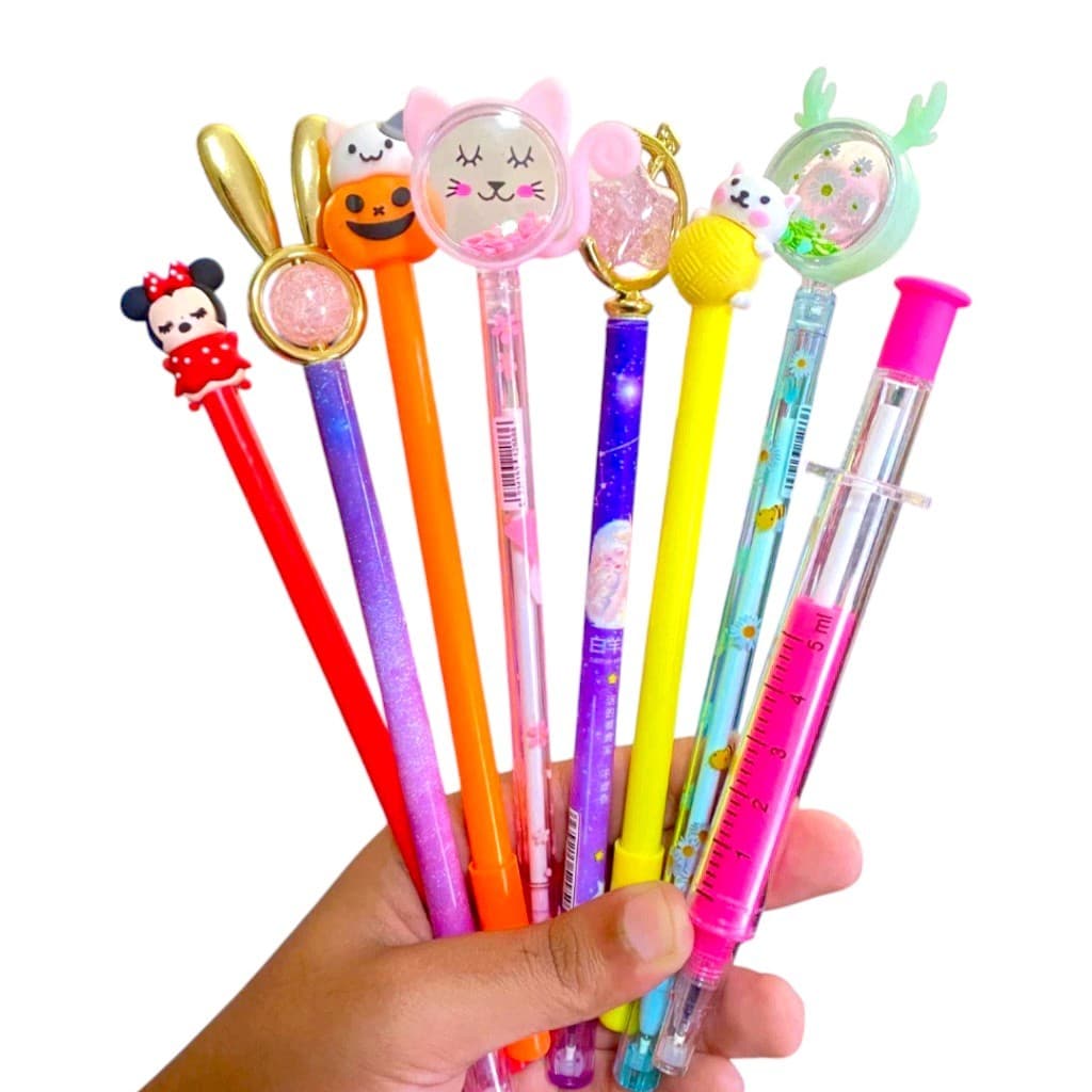 5 a 20 Peças Caneta fofa Criativa Gel  Personagens Animadas Kawaii 12 modelos