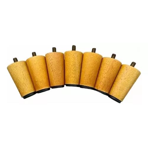 Kit pé para cama box pé moveis 8 peças 7cm mel fixo Universal - Parafuso Tamanho Padrão