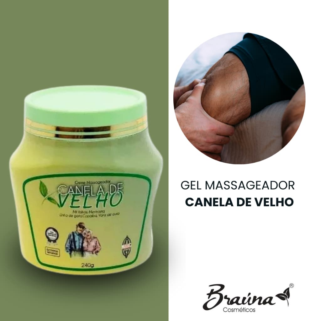 Creme Massageador Canela de Velho Gel 200g - Hidratação e Bem-Estar