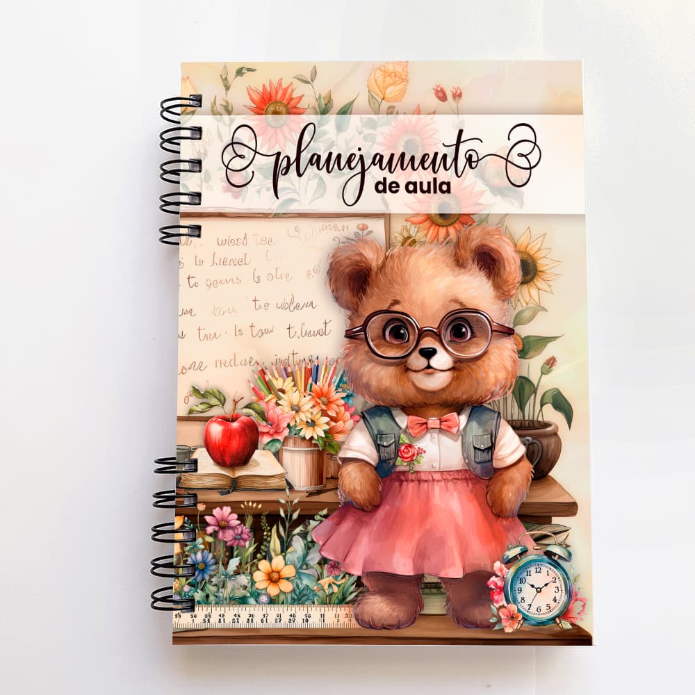 Caderno de Planejamento de aula personalizado com NOME DO COMPRADOR, 200 páginas, A5, professor