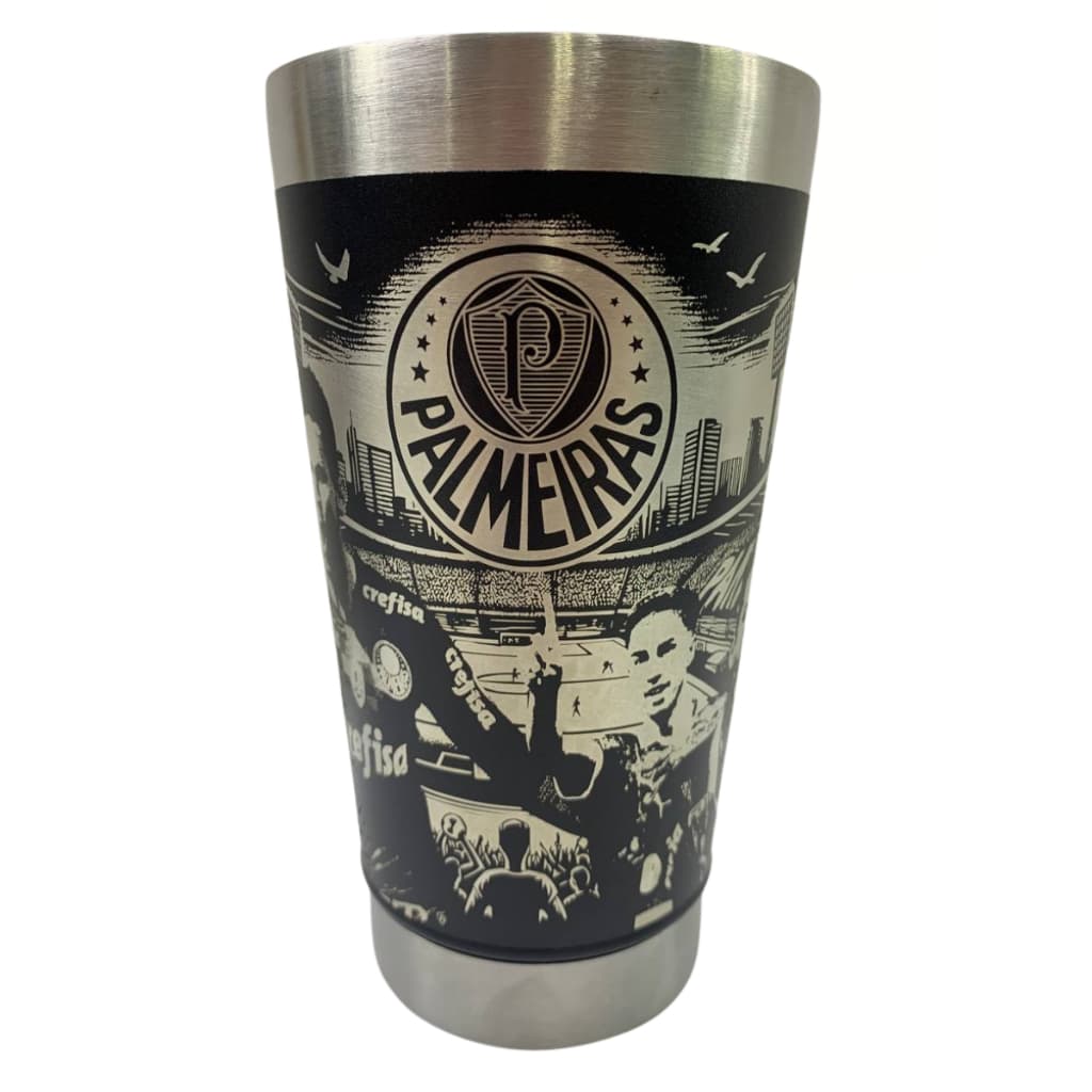 Copo Térmico Em Aço Inoxidável Com Tampa E Abridor 473ml Personalizado 360° Graus Time Futebol Palmeiras